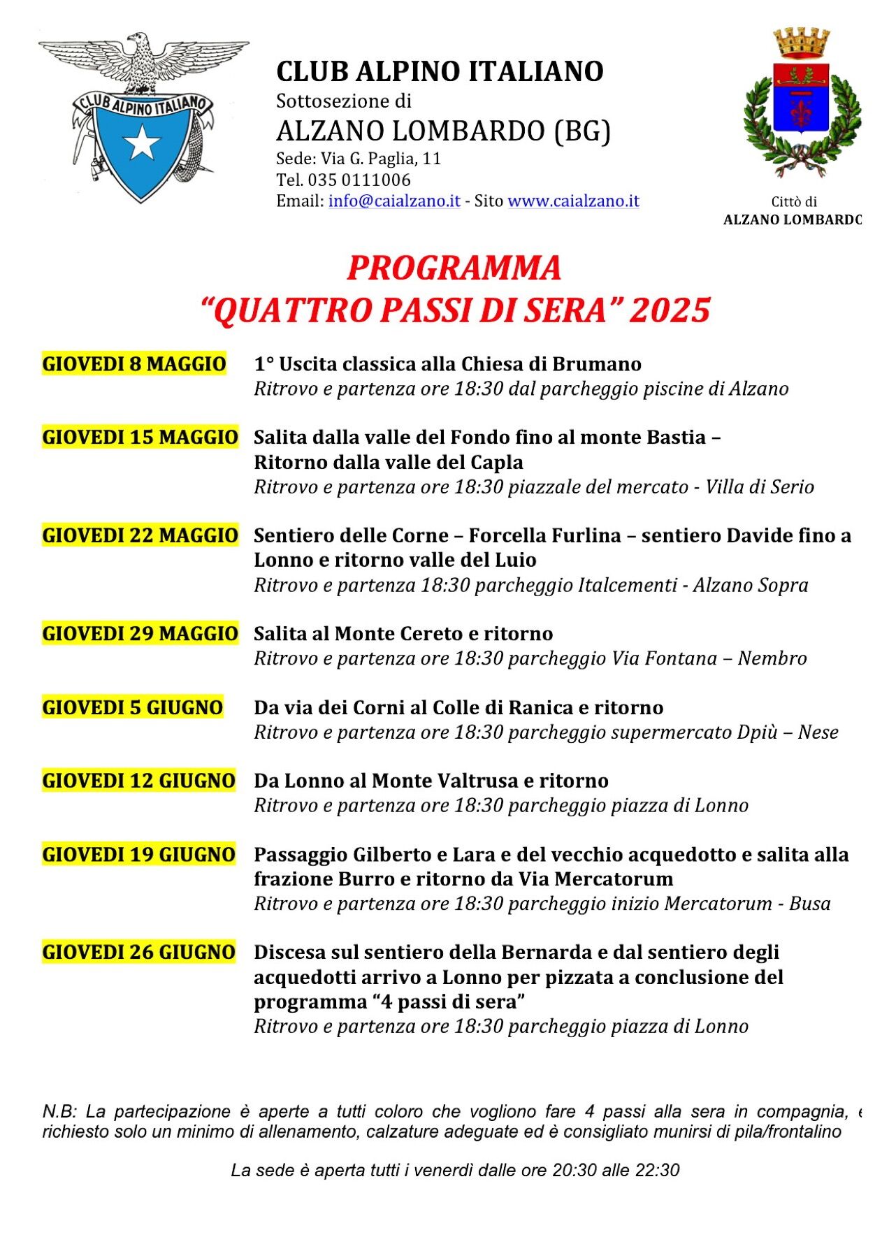 4 passi di sera